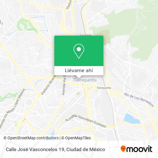 Mapa de Calle José Vasconcelos 19