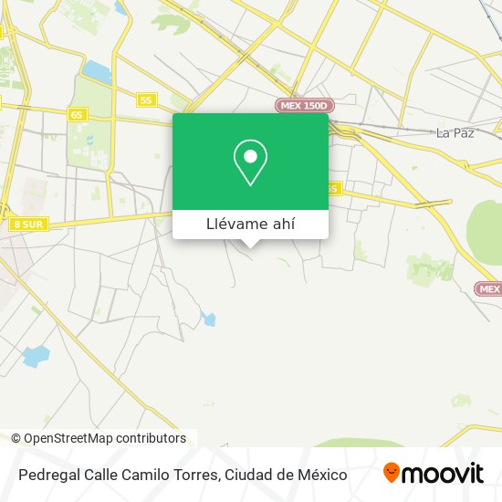 Mapa de Pedregal Calle Camilo Torres