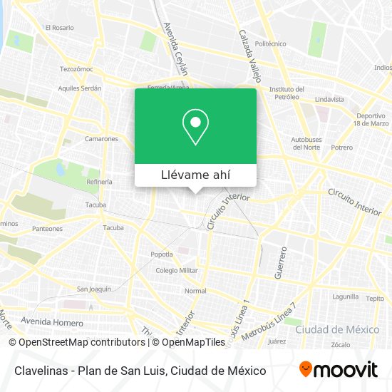 Mapa de Clavelinas - Plan de San Luis