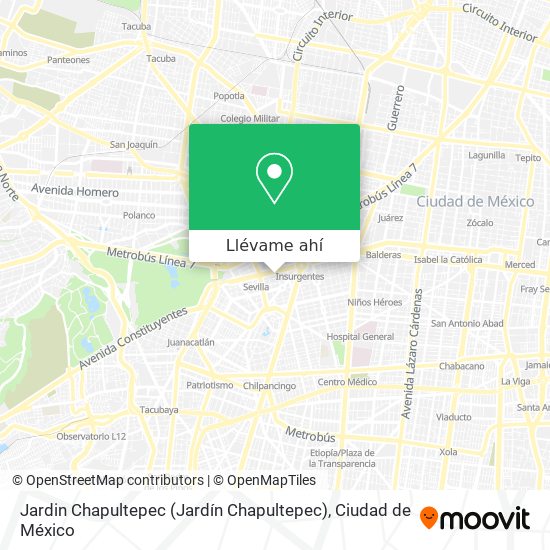 Mapa de Jardin Chapultepec (Jardín Chapultepec)