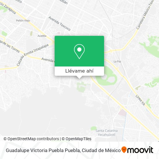 Mapa de Guadalupe Víctoria Puebla Puebla