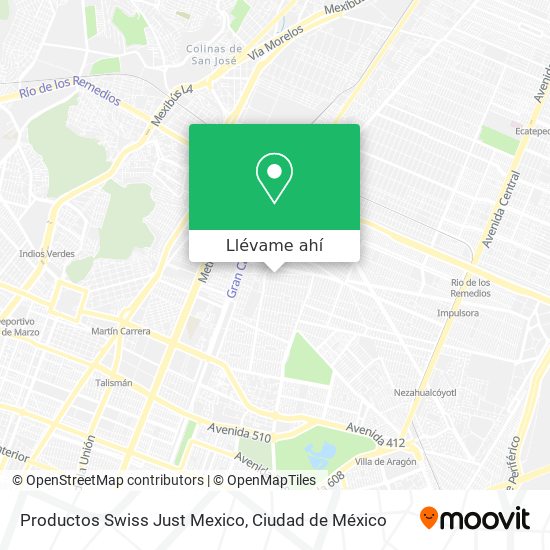 Mapa de Productos Swiss Just Mexico
