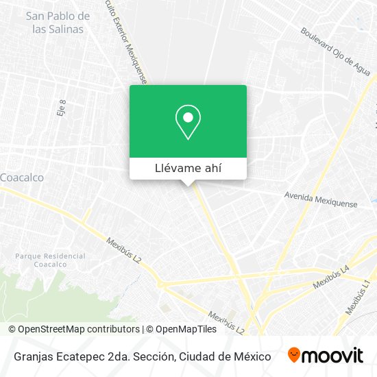 Mapa de Granjas Ecatepec 2da. Sección