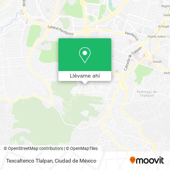 Mapa de Texcaltenco Tlalpan