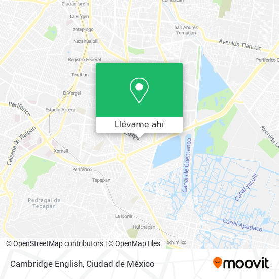 Mapa de Cambridge English