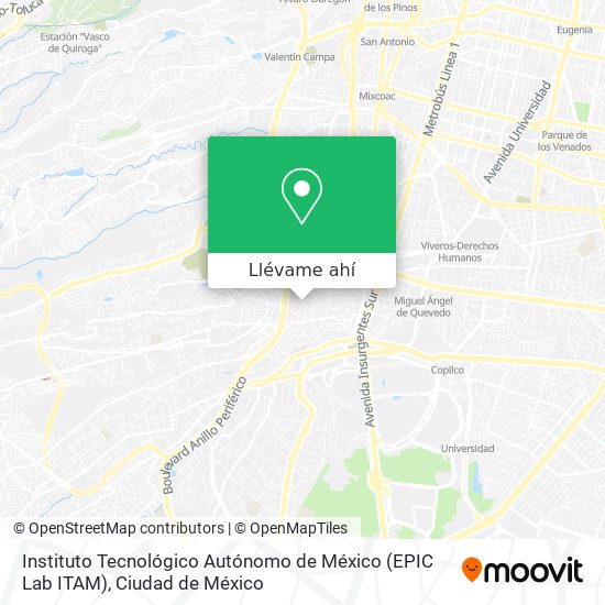 Mapa de Instituto Tecnológico Autónomo de México (EPIC Lab ITAM)