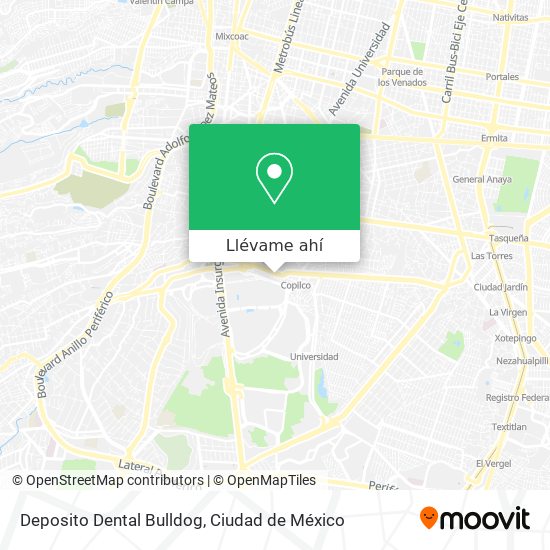 Mapa de Deposito Dental Bulldog