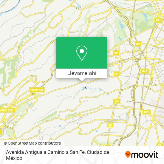 Mapa de Avenida Antigua a Camino a San Fe