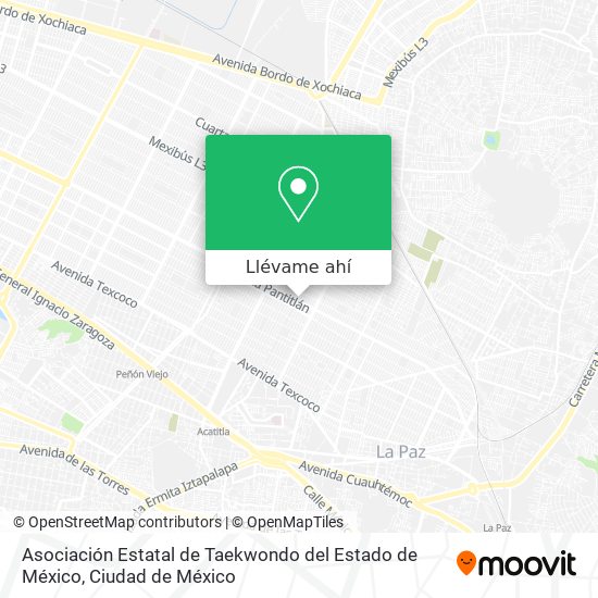 Mapa de Asociación Estatal de Taekwondo del Estado de México