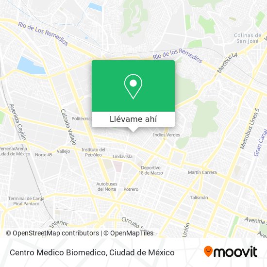 Mapa de Centro Medico Biomedico