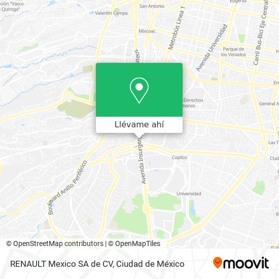 Mapa de RENAULT Mexico SA de CV
