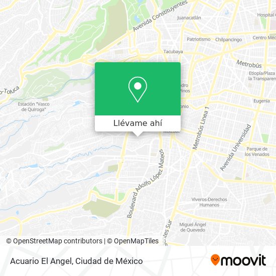 Mapa de Acuario El Angel