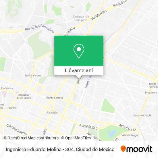 Mapa de Ingeniero Eduardo Molina - 304
