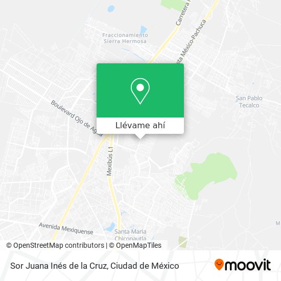 Mapa de Sor Juana Inés de la Cruz