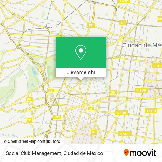 Mapa de Social Club Management