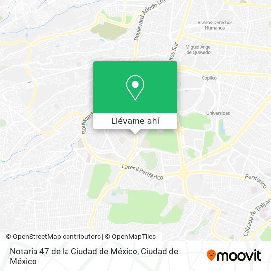 Mapa de Notaria 47 de la Ciudad de México