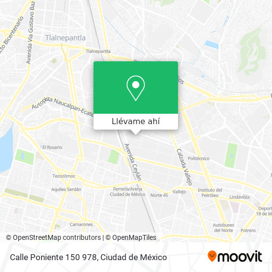 Mapa de Calle Poniente 150 978