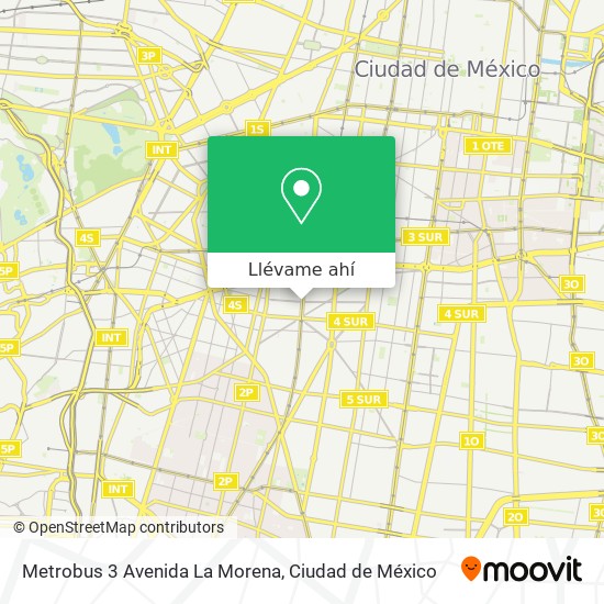 Mapa de Metrobus 3 Avenida La Morena
