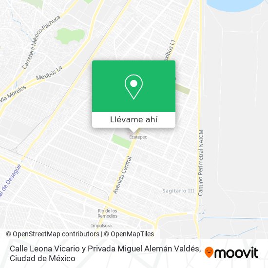 Mapa de Calle Leona Vicario y Privada Miguel Alemán Valdés