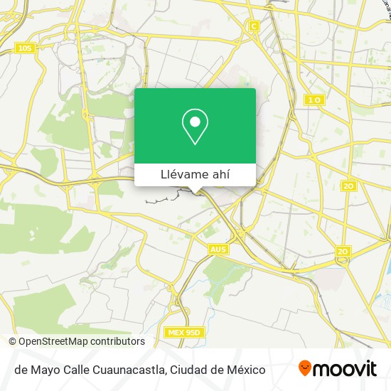 Mapa de de Mayo Calle Cuaunacastla