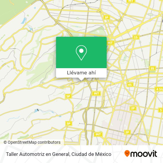 Mapa de Taller Automotriz en General