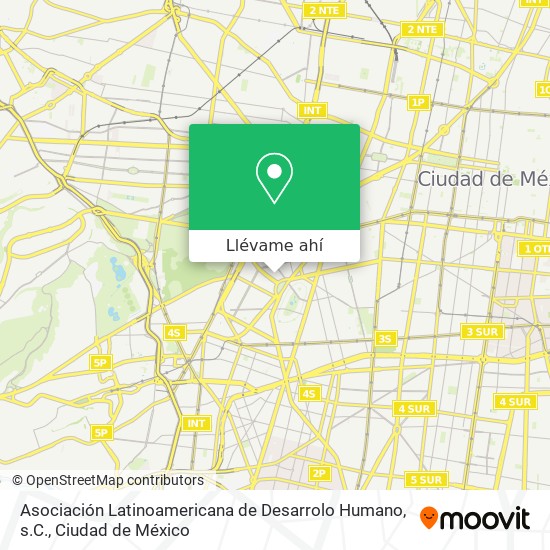 Mapa de Asociación Latinoamericana de Desarrolo Humano, s.C.