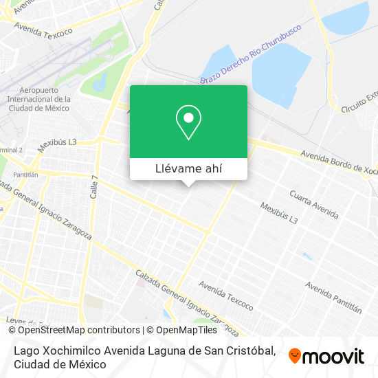 Mapa de Lago Xochimilco Avenida Laguna de San Cristóbal