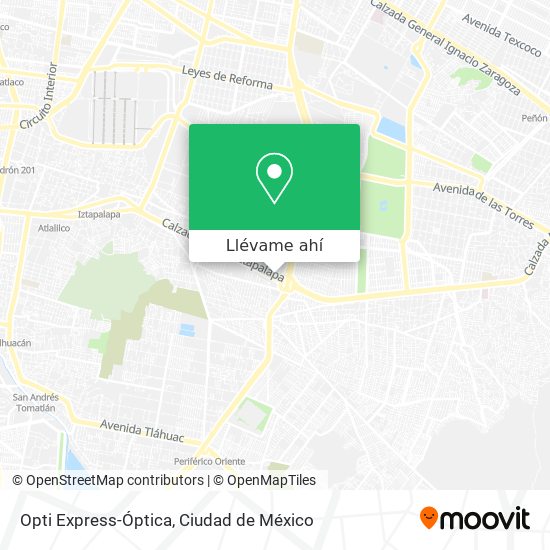 Mapa de Opti Express-Óptica