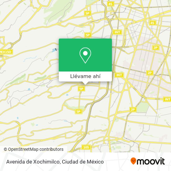 Mapa de Avenida de Xochimilco