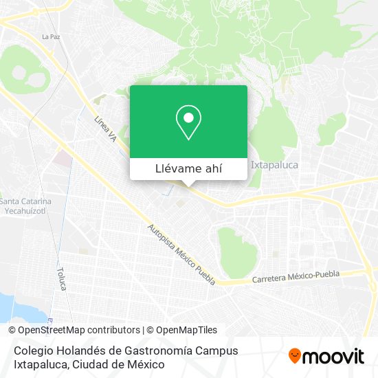 Mapa de Colegio Holandés de Gastronomía Campus Ixtapaluca