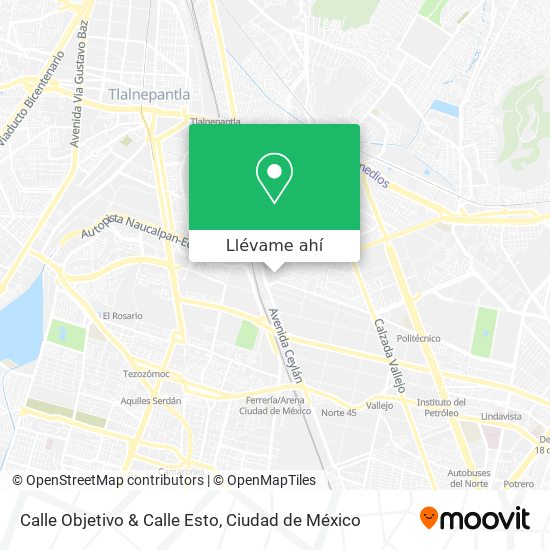 Mapa de Calle Objetivo & Calle Esto