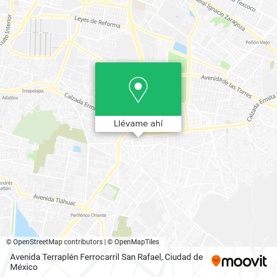 Mapa de Avenida Terraplén Ferrocarril San Rafael