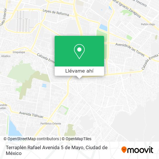 Mapa de Terraplén Rafael Avenida 5 de Mayo