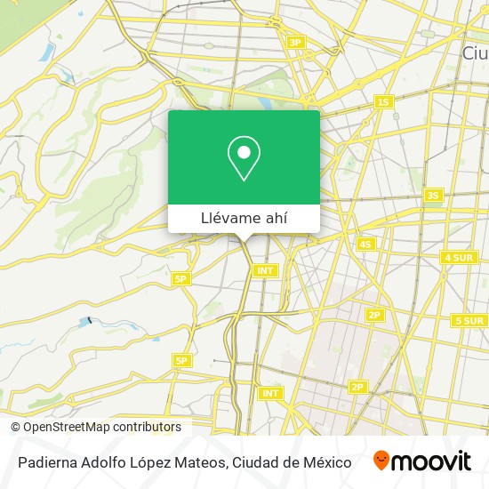 Mapa de Padierna Adolfo López Mateos