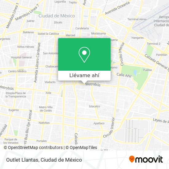 Mapa de Outlet Llantas