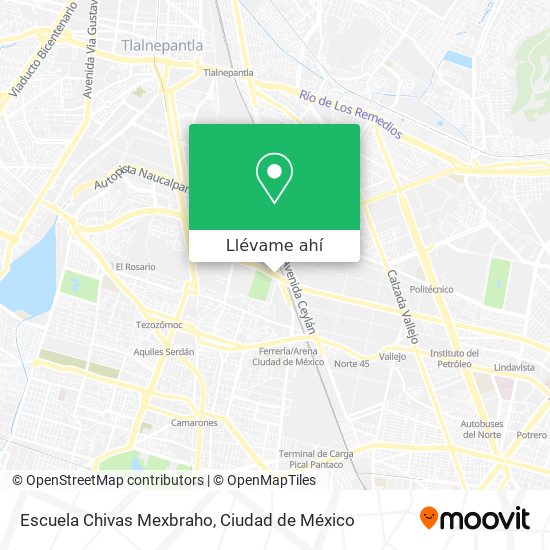 Mapa de Escuela Chivas Mexbraho