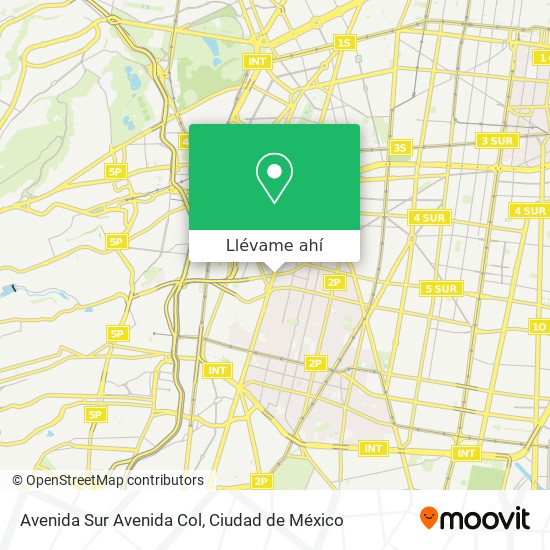 Mapa de Avenida Sur Avenida Col