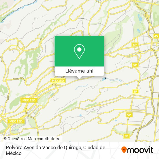 Mapa de Pólvora Avenida Vasco de Quiroga