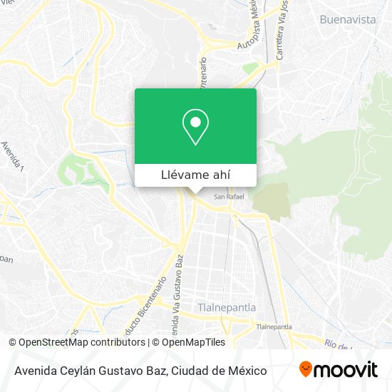 Mapa de Avenida Ceylán Gustavo Baz