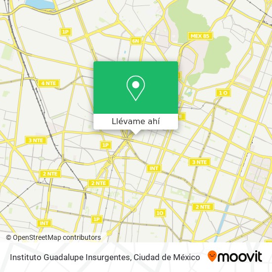 Mapa de Instituto Guadalupe Insurgentes