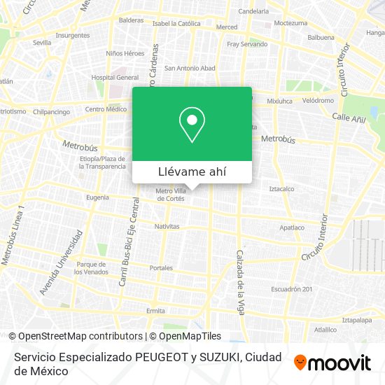 Mapa de Servicio Especializado PEUGEOT y SUZUKI