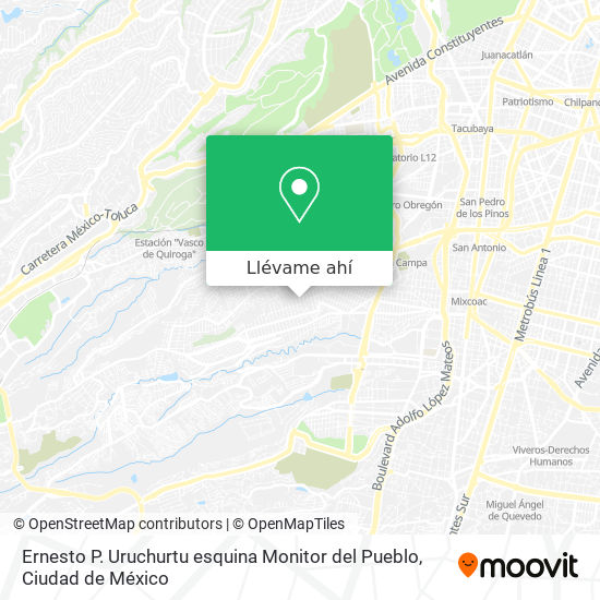 Mapa de Ernesto P. Uruchurtu esquina Monitor del Pueblo