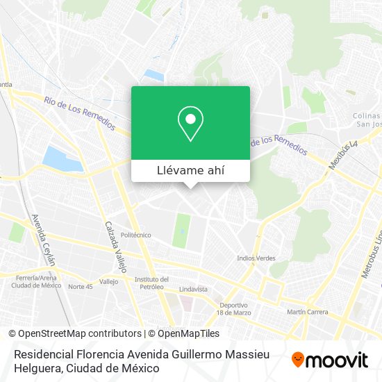 Mapa de Residencial Florencia Avenida Guillermo Massieu Helguera