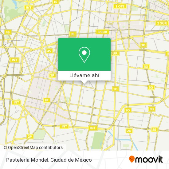 Mapa de Pastelería Mondel