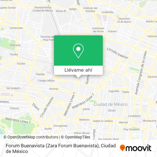 Mapa de Forum Buenavista (Zara Forum Buenavista)