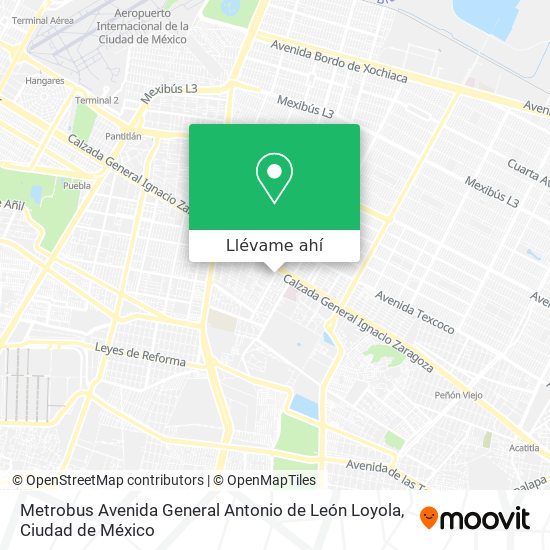 Mapa de Metrobus Avenida General Antonio de León Loyola