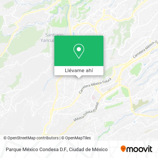 Mapa de Parque México Condesa D.F.