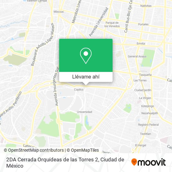 Mapa de 2DA Cerrada Orquídeas de las Torres 2