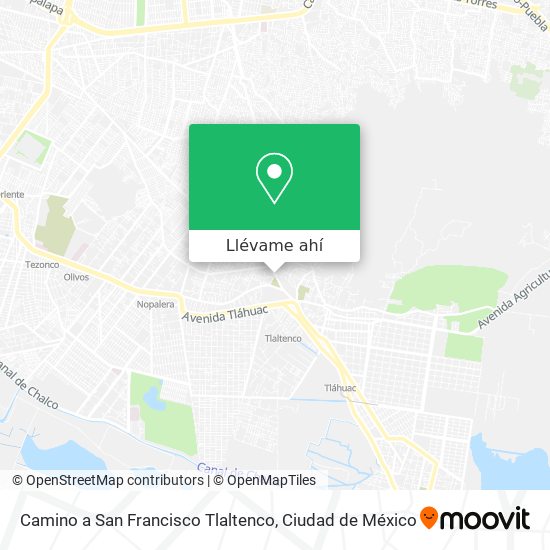 Mapa de Camino a San Francisco Tlaltenco