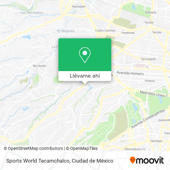 Mapa de Sports World Tecamchalco